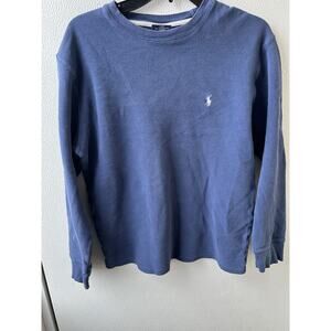 Polo Ralph Lauren Sweater Mens Large Blue Cotton Crewneck Pullover
